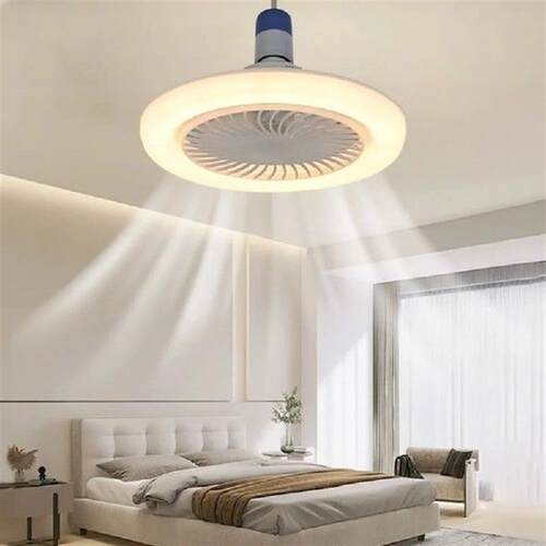Dimmable E27 Fan Light White E27 Spiral Lamp Holder E27 Fan