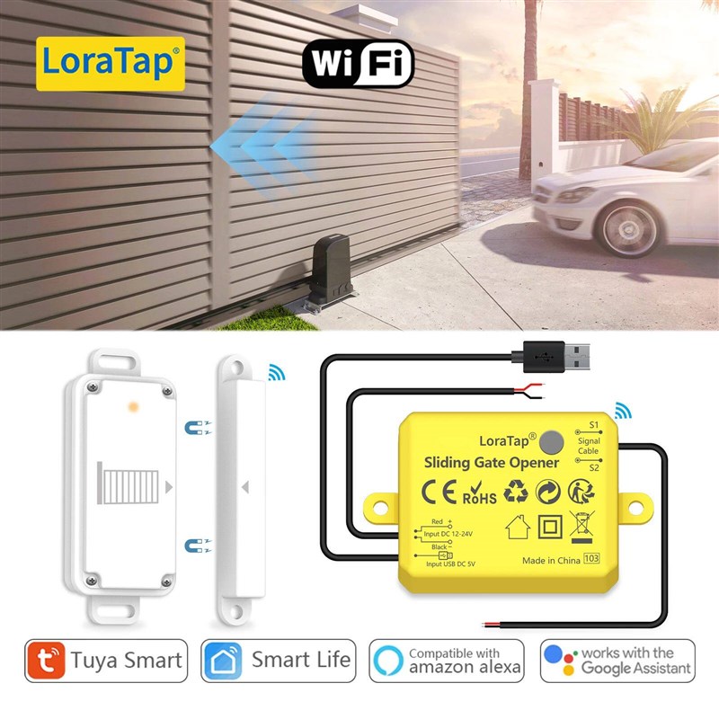 LoraTap Sliding Garage Door Opener Switch  Motor Smart Life - 实物图