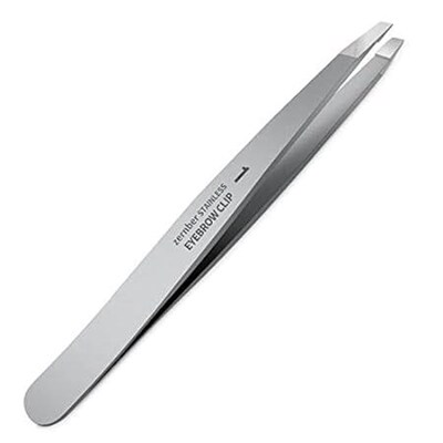 ZERNBER Eyebrow Hair Removal Tweezers, Slant Tweezer Hand