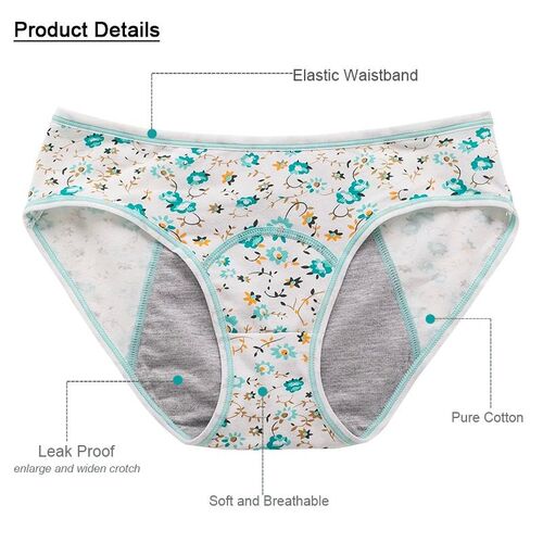 3pcs/Set Leak Proof Menstrual Panties Girls Period Underwear