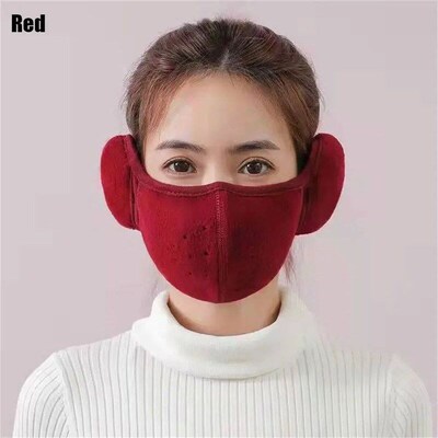 Women Winter Cold-proof Earmuffs Windproof Fleece Mouth Cove
