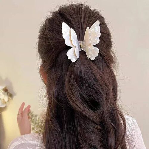 Fairy Gradient colorful Butterfly Hair Claw French Retro Ace