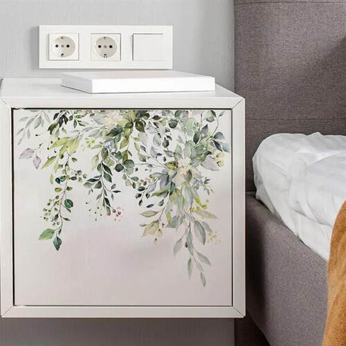 Green Plant Leaves Wall er Bathroom Toilet Decor Living Room