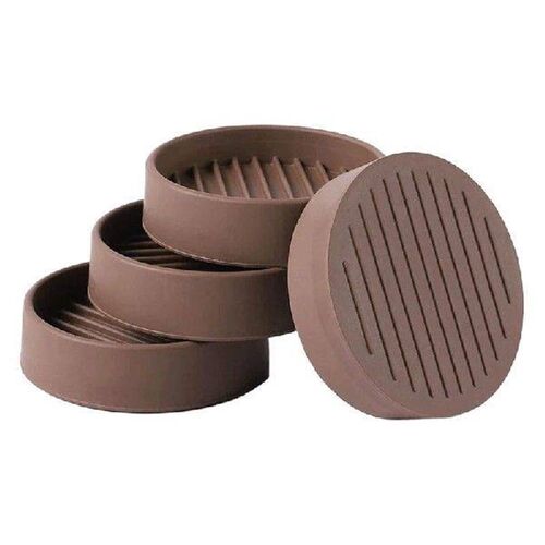 4Pcs Round Rubber Furniture Caster Cups, Anti-Sliding