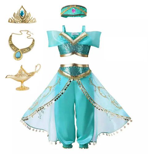 Jasmine Princess Dress of Birthday Party Carnival Cosplay Al