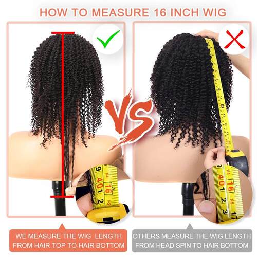 Afro Kinky Curly Wig Silk Headband Wig Human Hair for Women