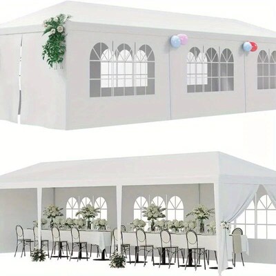 10x30 white outdoor terrace covered wedding party tent wit