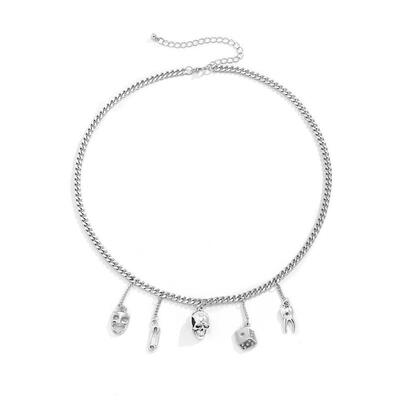 Female personality skeleton multivariate punk tassel Pendant