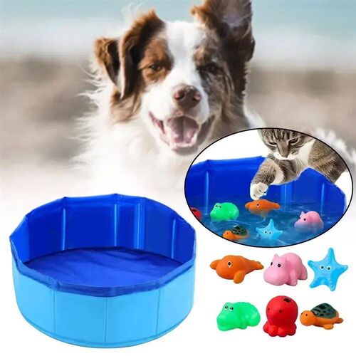 Foldable Cat Pool Toy Play Water Bath Tub for Dogs and Cats