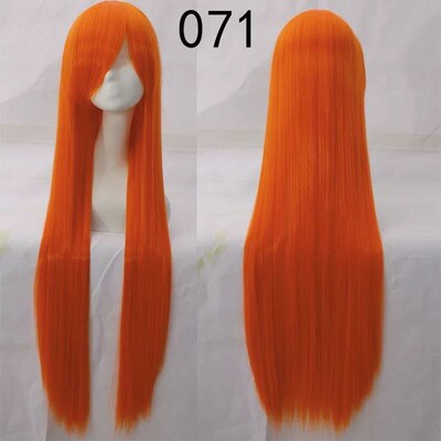 wig cosplay fashion women long Straight hair Red black blue