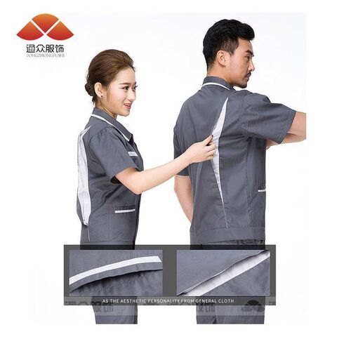 Summer short-sleeved overalls suit mens 4S shop beauty afte