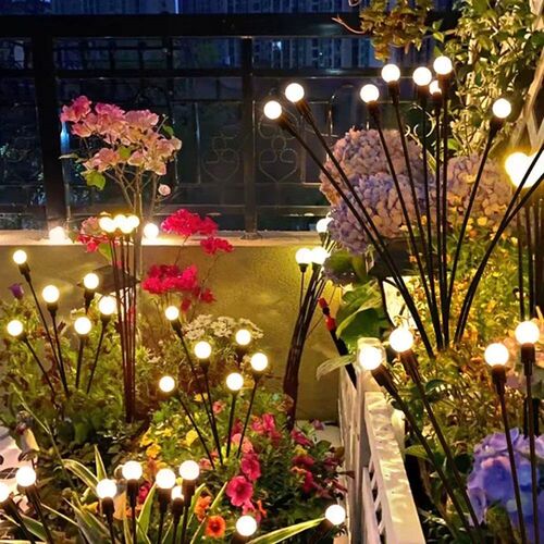 1PC 8/10Led Solar Garden Firefly Light Outdoor Waterproof St