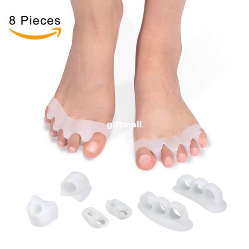 8pcs Silicone Foot Gel Bunion Protector Kits Toe Separators