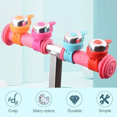 1PC Baby Scooter Bell Lovely Kids Bike Bell Strap Bicycle Be