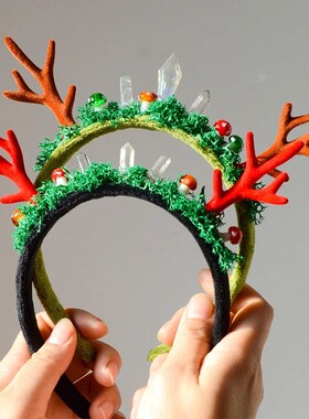 Fantasy Forest Mossy Mushroom Crown Fairy Headband Woodland