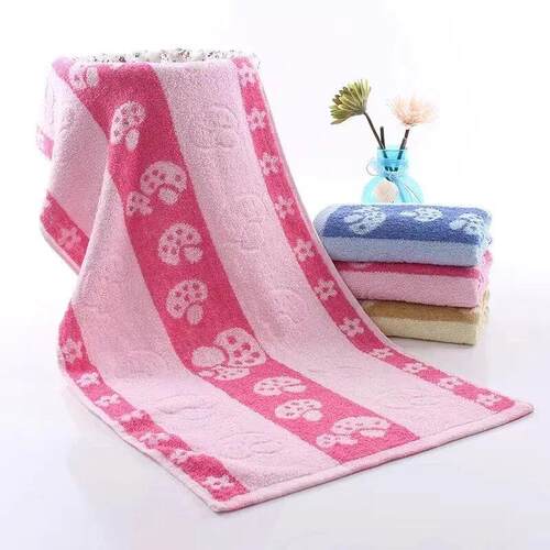 2pcs Cotton Towel Mushroom Style Absorbent Towel Quick Absor