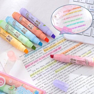 6pcs Creamy Fruity Aroma Highlighters Pastel Cute Highlighte