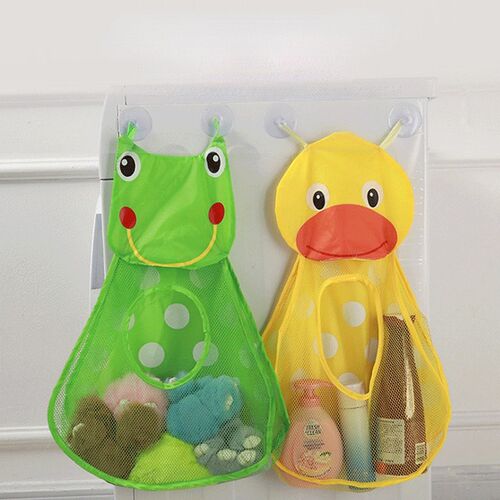 Baby Bath Toys Duck Frog Mesh Net Toy Storage Bag With Stron