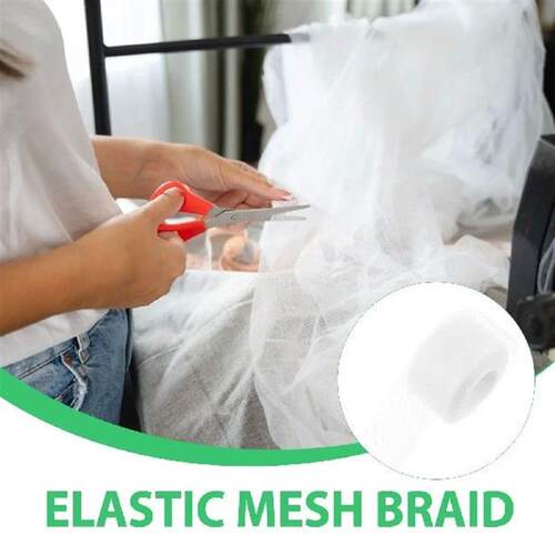 Fishbone Elastic Net White Netting Fabric Tulle Horsehair