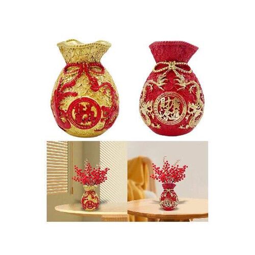 Flower Vase Blessed Bag Shape Crafts Decor Photo Props