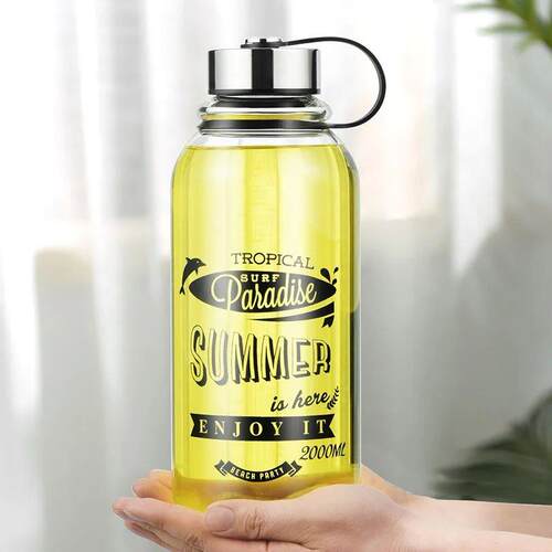 GIANXI Large Capacity Glass Water Bottles Portable Leakproof