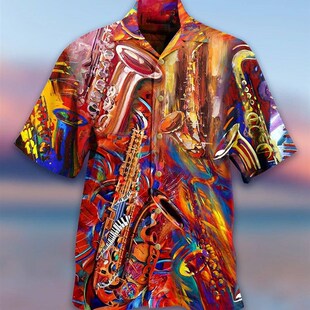 New Fashion Summer Casual Hawaiian Shirts Mens Vacation Sea