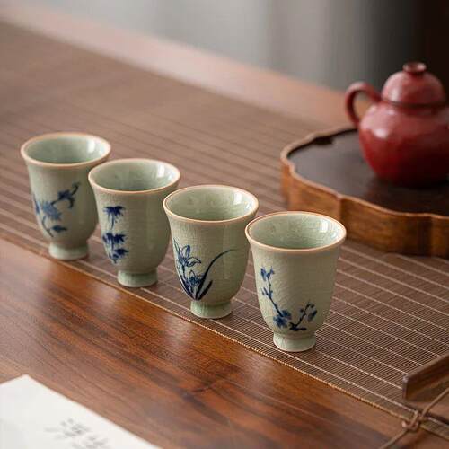 Home Guest Host Cup Orchid Bamboo Chrysanthemum Beauty Plum
