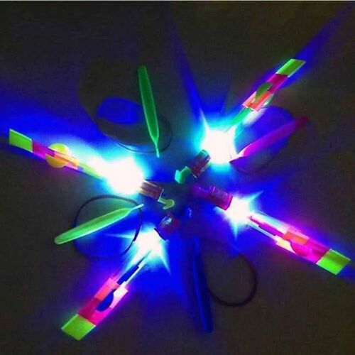 10/pcs Led Lighting Up Luminous Toy Flying slingshot Flying