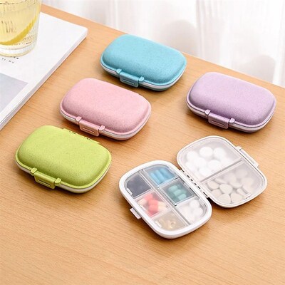 8 Grids Organizer Container For Tablets Travel Pill Box With