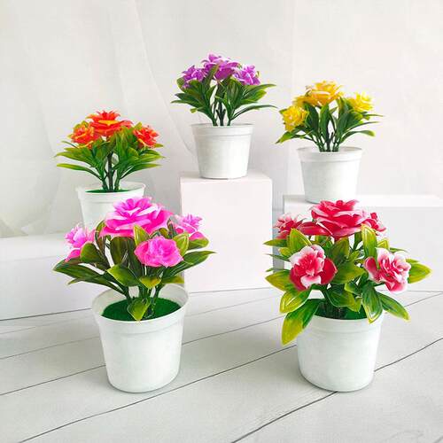 Artificial Potted Plant Bonsai Orange Pomegranate Fruit ree