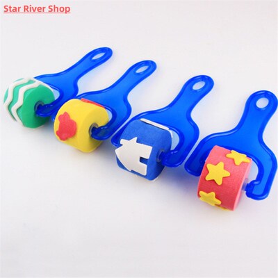 New 30pcs Children Sponge Paint Brushes Drawing Tools for Ch