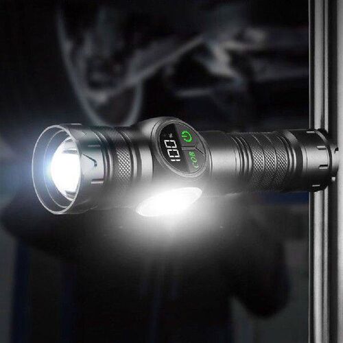 20W LED+COB High Power Flashlight Power Display Powerful