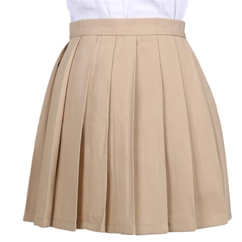 Japanese Pleated Cos Macarons High Waist Skirt Womens Skirt