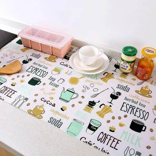 1 Roll Kitchen Table Mat Drawers Cabinet Shelf Liners Abstra