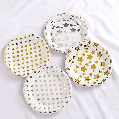 7Inch 10pcs Party Disposable Tableware Banquet Plate Table D