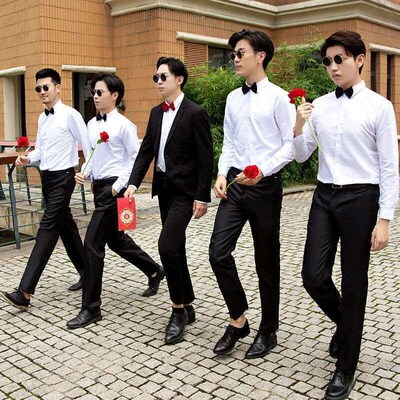 Best Man Clothing Brs Western Style Mens Pink Shirt Suit Su