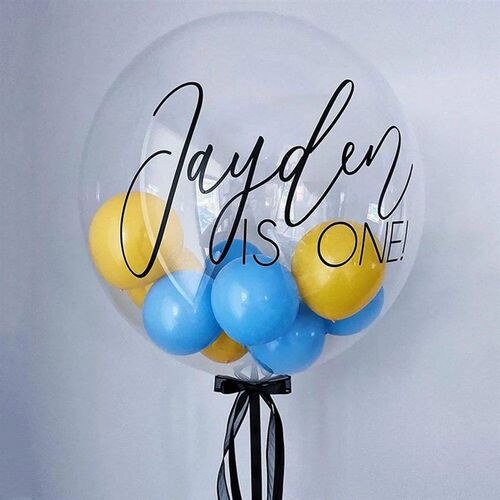 2/1Pc 18/24/36inch Bubble Balloon with Custom Name er Person