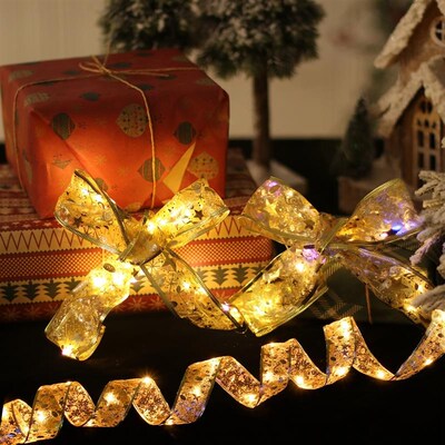 Ribbon Fairy Light Christmas Decoration Christmas Tree Ornam