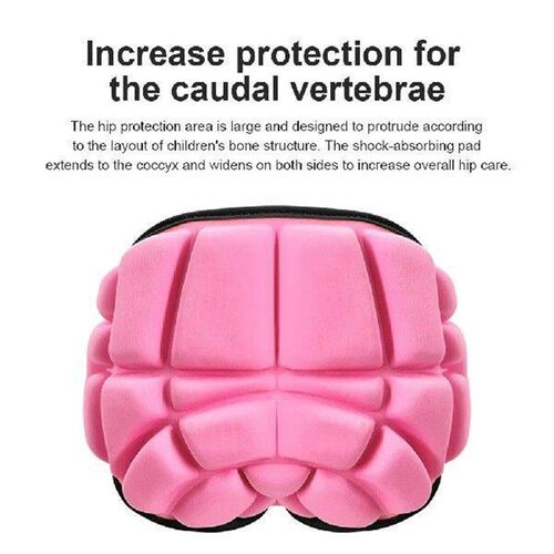 Kids 3D Protection Butt Pad Skating Hip Pad Adjustable