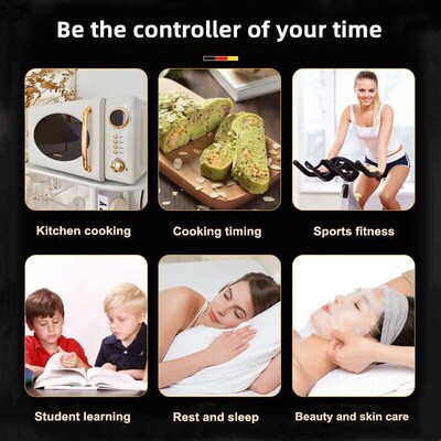 Magnet Adsorption Kitchen Timer Mechanical Alarm Clock Cooki