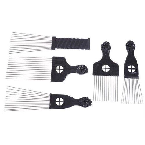 1pc Black Metal African Comb Hair Combs Hair Comb for