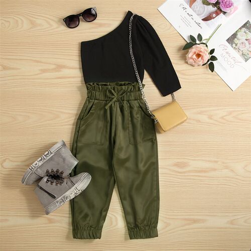 FOCUSNORM 2pcs Fashion Autumn Kids Girls Clothes Sets Long S