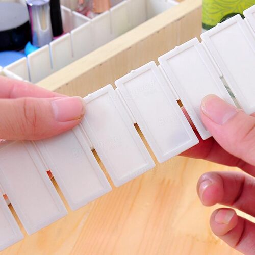 6Pcs 43*5cm plastic Adjustable Drawer Clapboard Partition Di