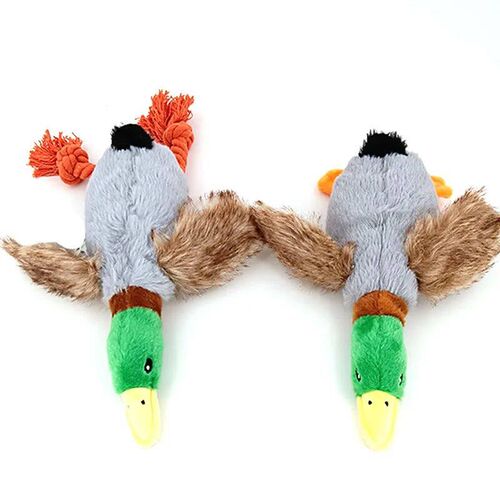 Dog Chew Toys Cute Plush Duck Sound Toy Stuffed Squeaky Anim