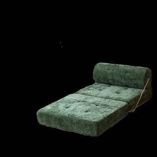 三又木可折叠沙发床复古奶油风布艺单人沙发小户型塔吉沙发床两用