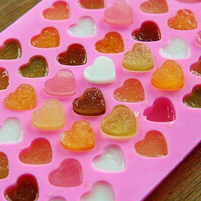 创意55格爱心硅胶冰格模具 ice mold chocolate molds heart