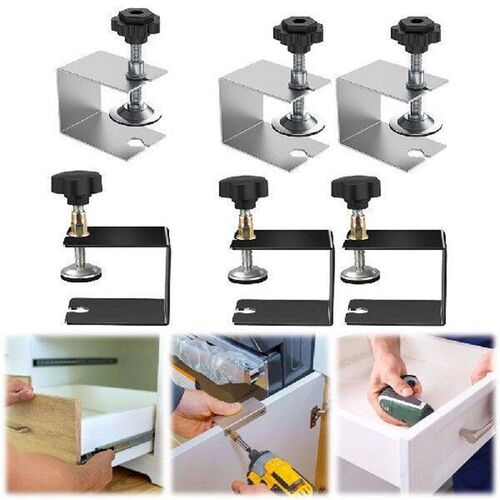 1/2 PCS Drawer Front Installation Clamps Stainless Steel
