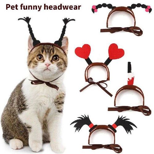 Pet Cosplay Costume Halloween Funny Devil Horns Headband
