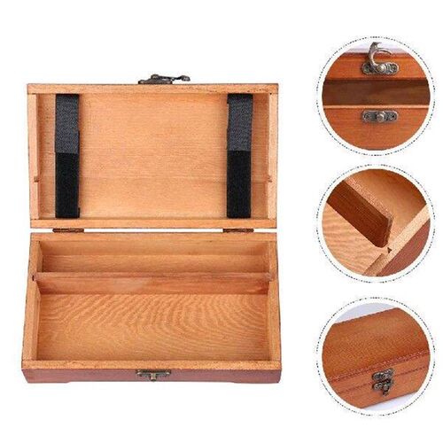 Vinyl Record Storage Wooden Pencil Case Stationery Holder