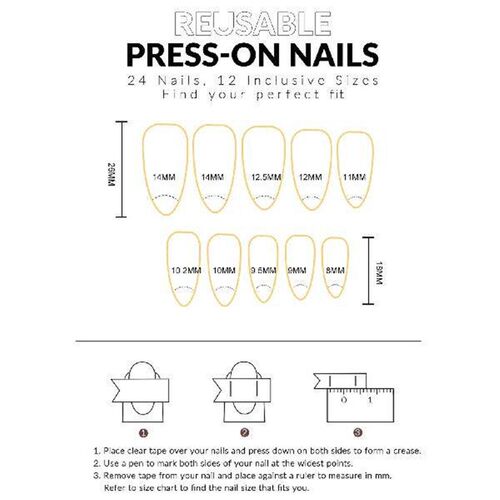 Glossy Pink White Press on Nails with Glitter